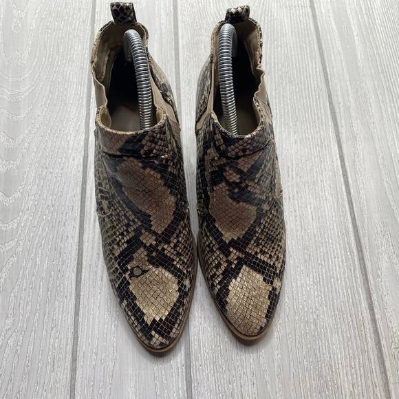 Altar'd State Women's Brynn Snake Print Faux Leather Slip On Boots Size 7.5 - Picture 10 of 10